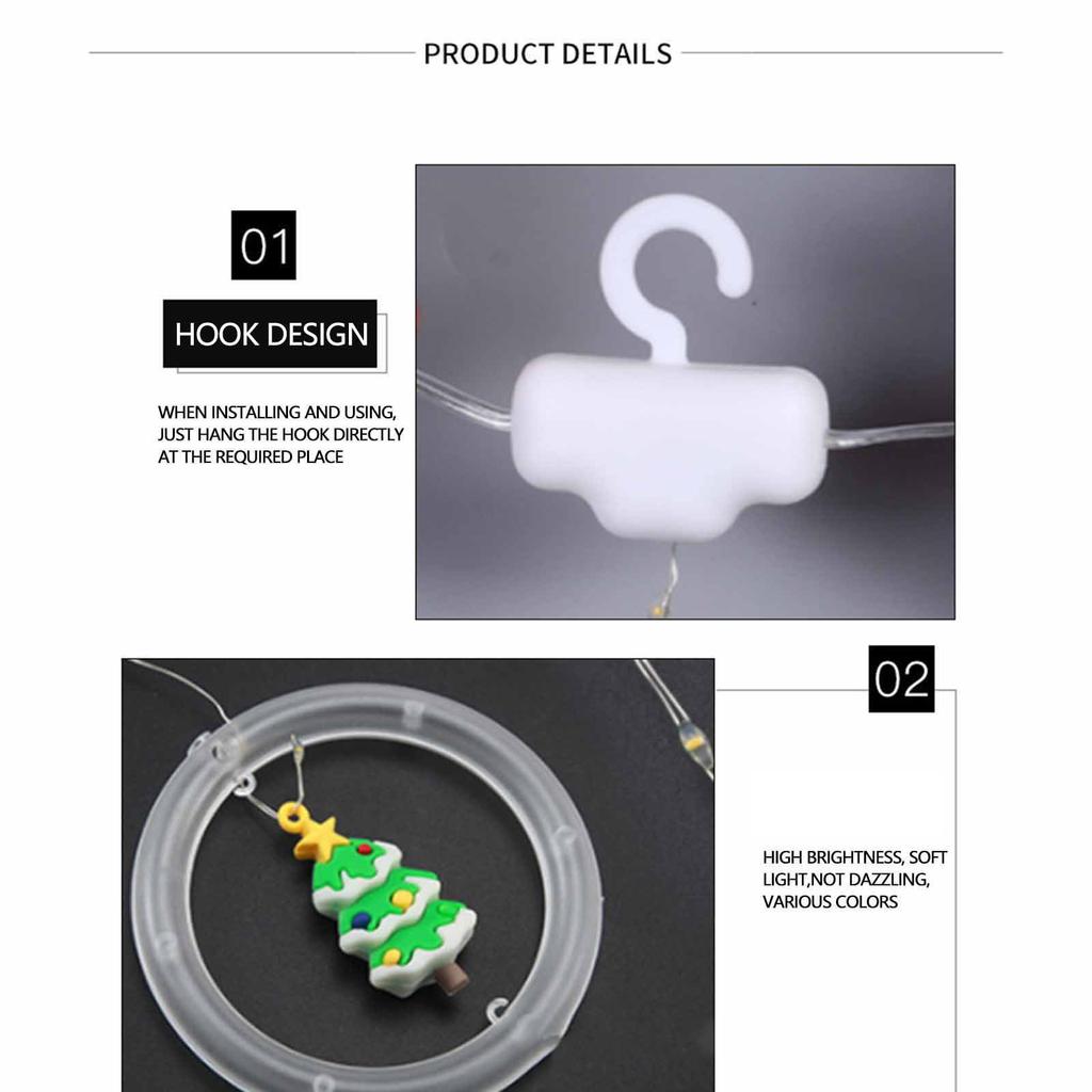 Рождественские гирлянды Светодиодные гирлянды Подвесные светильники Комнатные светильники Цветной занавесочный светильник