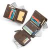 Ретро повседневный мужской кошелек с коротким замком-молнией, многофункциональный держатель для карт, кошелек для монет, мужской кошелек