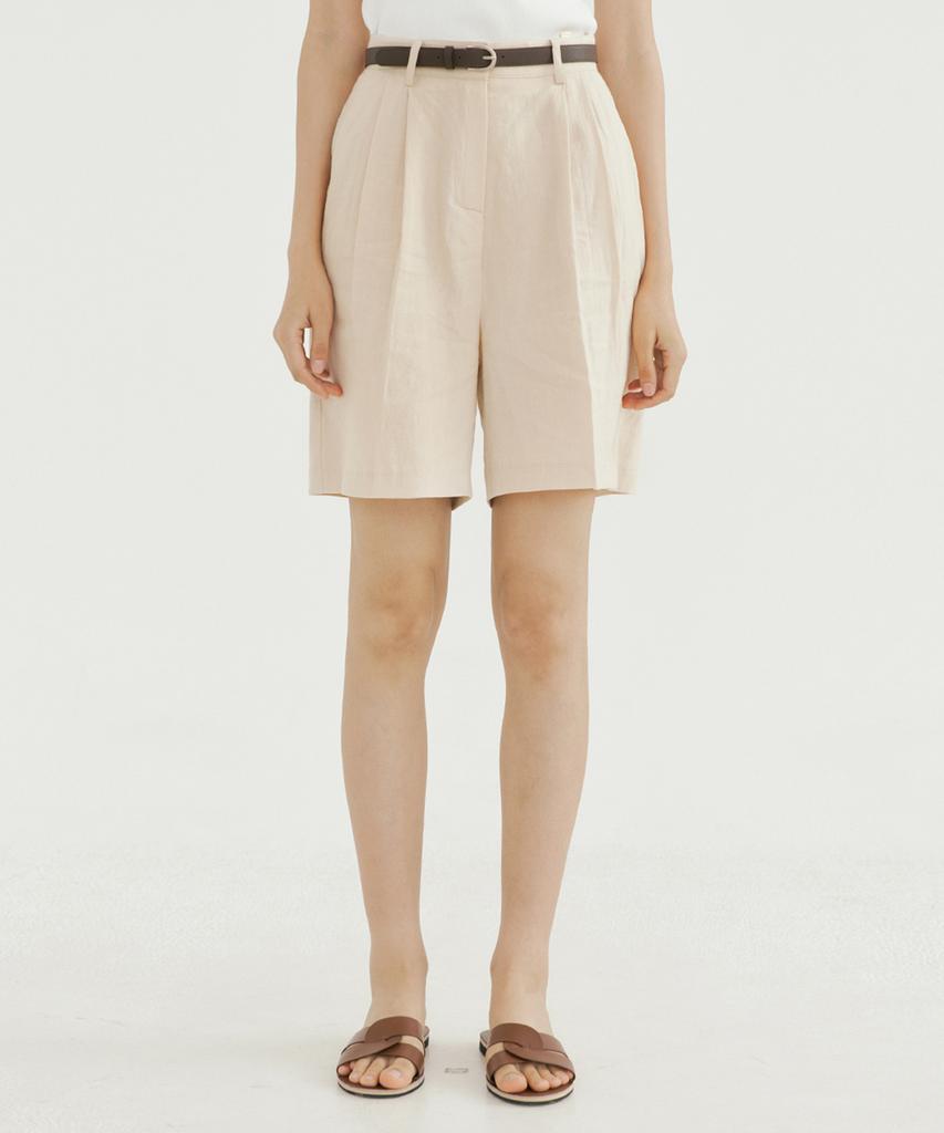 REORG Blo Linen Half Pants Light Beige