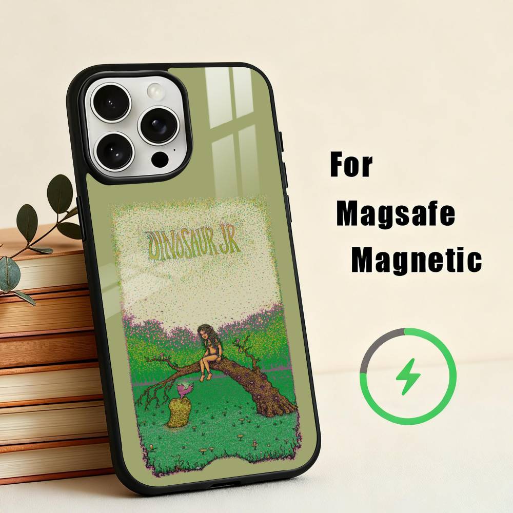 Альтернативный рок Dinosaur Jr. Чехол-бампер для iPhone 17, 16, 15, 14, 13, 12, 11 Plus, с покрытием для магнитной беспроводной зарядки