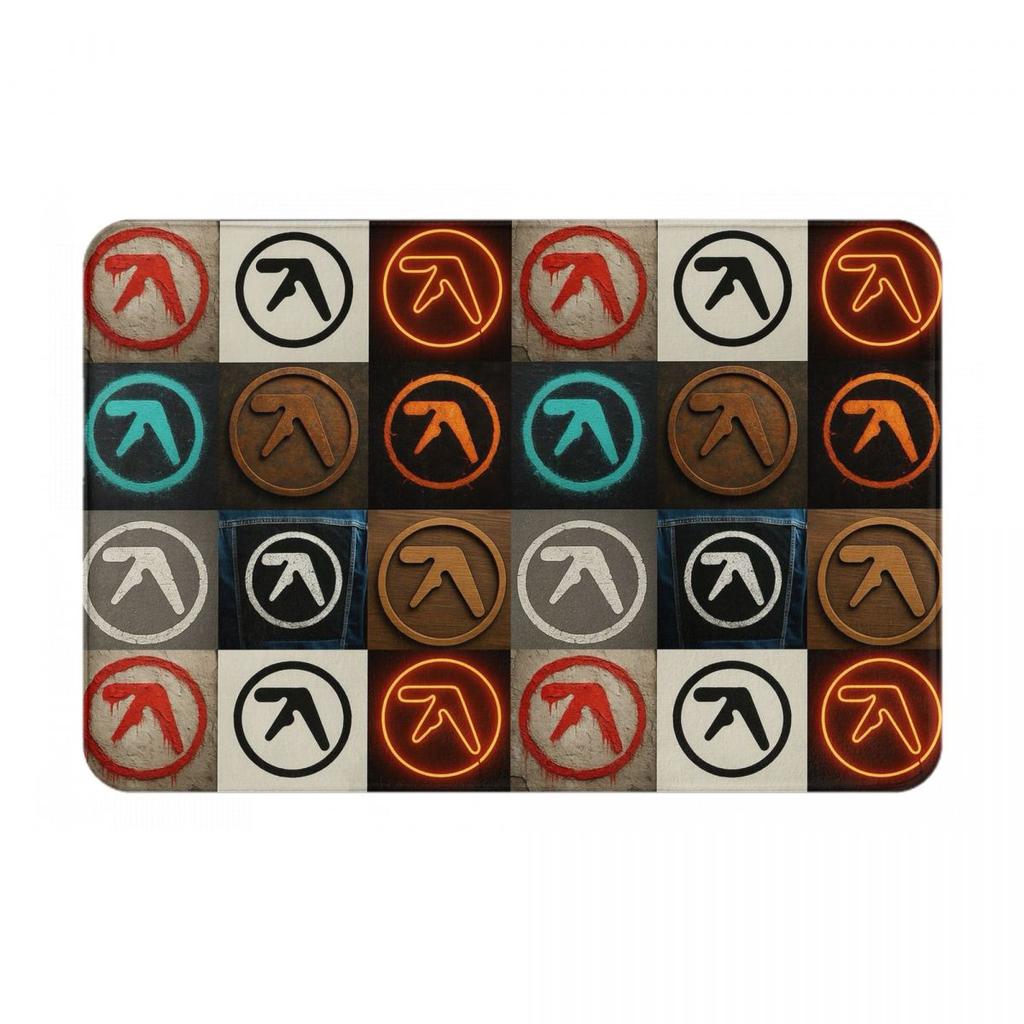 Aphex Twin Creative Logo Non-slip Doormat Floor Mat Washable Carpet Rug for Kitchen Entrance Home Bedroom Footpad Mats