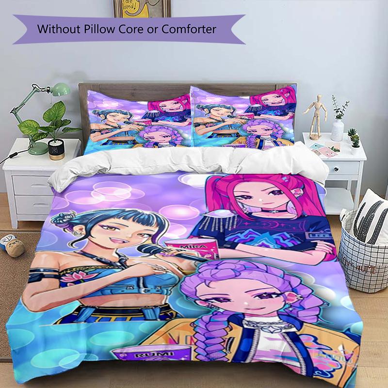 3pcs Duvet Cover Set (1*Duvet Cover + 2*Pillowcase, Without Core),K Print Bedding Set, Bedroom Decor, All‑Season, Birthday Gift