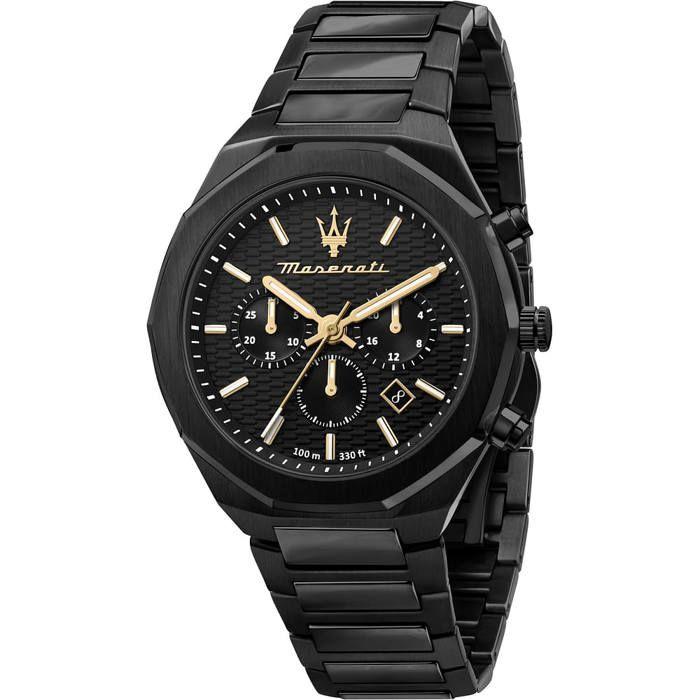 Montre homme - Maserati - Acier noir - Analogique - Ronde - Noir