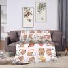Bubu & Dudu Collage Warm Soft Blanket For Couch Bed  Pattern Bedding Throws Spring Travel Office Flannel Bedspread