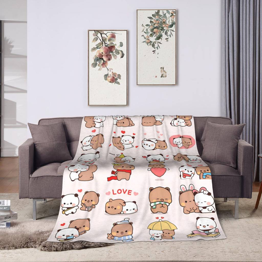 Bubu & Dudu Collage Warm Soft Blanket For Couch Bed Pattern Bedding Throws Spring Travel Office Flannel Bedspread