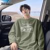 MARK FAIRWHALE Men's American Style Heavyweight Cotton Long-Sleeve T-Shirt