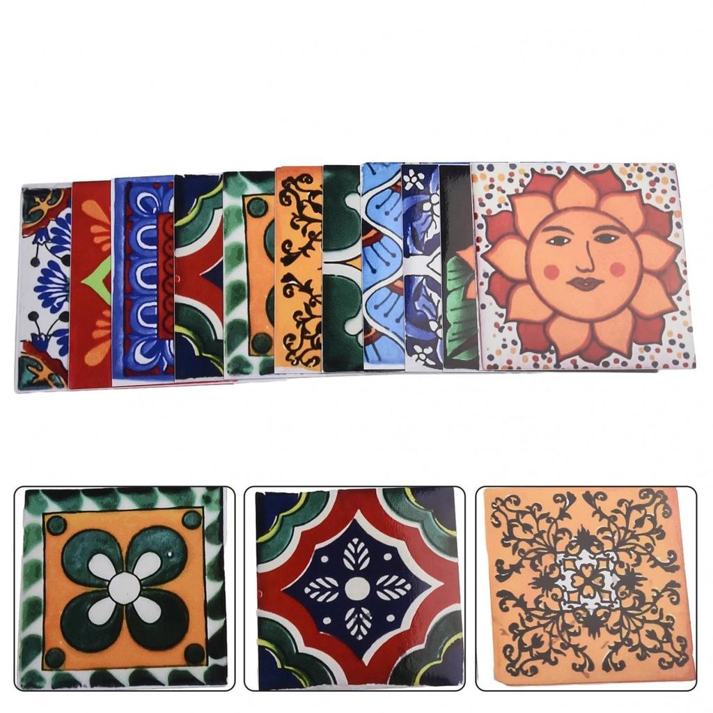 24 шт. Винтажная самоклеящаяся наклейка на стену для ванной комнаты, кухни, водонепроницаемая наклейка на плитку