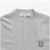 MaiSon KitSune Mm00509kt1036 H120 Bold Fox Head Patch V Neck Men S Cardigan