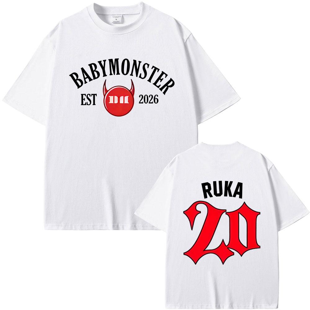 Hot Sale Babymonster Ahyeon Asa Rami Rora Ruka Pharita Chiquita 2026 Merch T-shirts Men Women Fashion Casual Oversized T Shirts