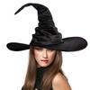 1PC Halloween Folds Witch Wizard Black Hat Party Cosplay Costume Headgear Devil Cap Props Decoration Supplies for Adult Women Men