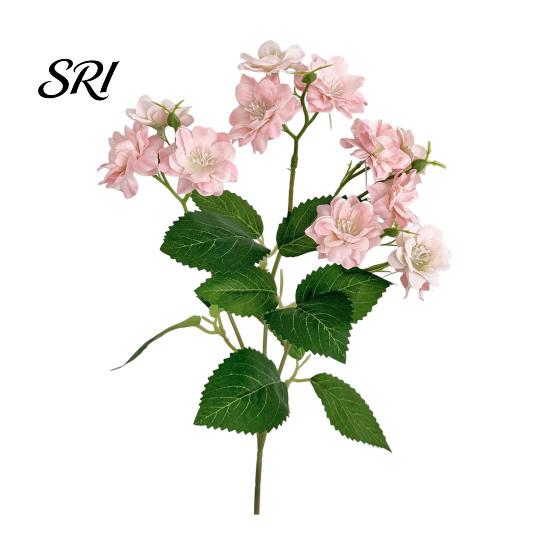 Nordic Style Flower Decor Artificial Crabapple 18 Inch Fake Flowers with Stem And Leaves Realistic Home Faux Floral Arrangement for Kitchen