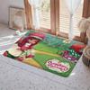 Cartoon S Strawberry Shortcake Floor Mat Eco  Flannel Doormat Non Slip Odorless Indoor Floor Rug Soft Short Plush Home Mat