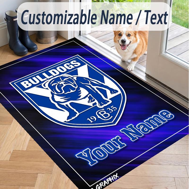 Custom Text Printed Rug Canterbury-Bankstown Bulldogs Non Slip Floor Carpet For Home Room Decor