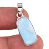 Natural Republic Larimar Gemstone 925 Solid Sterling Silver Pendant 1.25'' M4p57