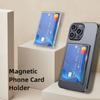 Universal Transparent PC Magnetic Phone Card Holder Phone Back Cover Anti Drop Insert Card Hard Case Wallet Socket