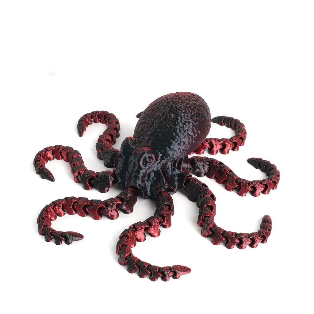 3D Printed Octopus Ornament Creative Animal Landscape Decorations Simulated Octopus Desktop Home Model Party Children's Gift