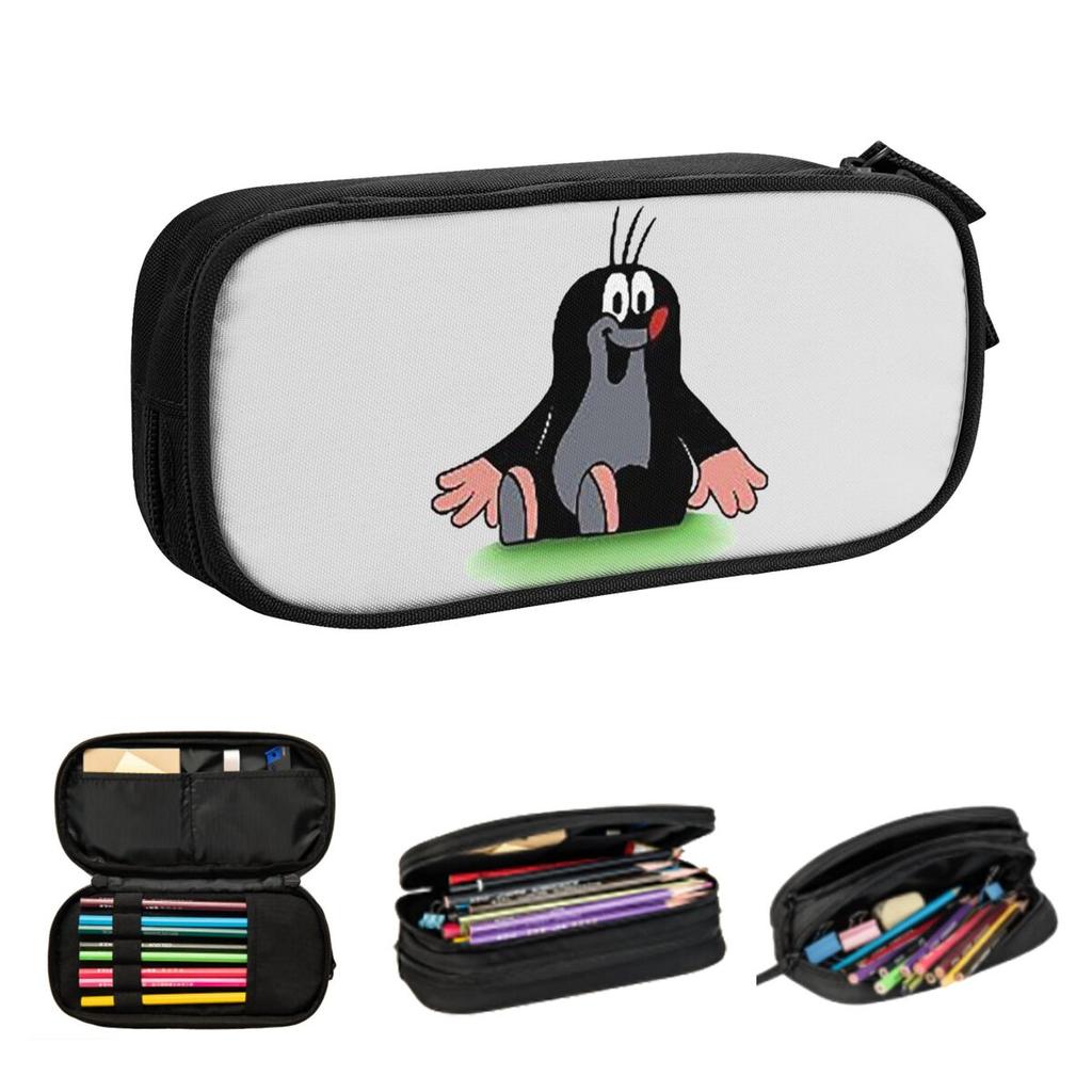 Mole Happy Krtek Pencil Cases for Students Gifts Pen Box Pencil Bag Big Capacity Pencil Pouch
