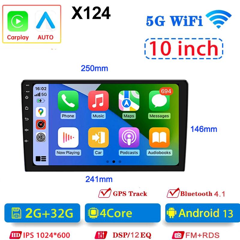 Универсальная 2Din автомагнитола на Android 13 7"/9"/10" Автомобильный мультимедийный плеер Беспроводной Android auto Carplay Автомобильный стерео ресивер BT