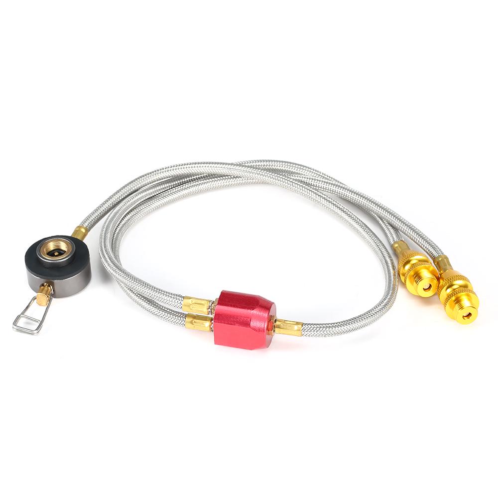 Adapter Hose Adapter Burner For Camping Stove Double Flat Cylinder Tank