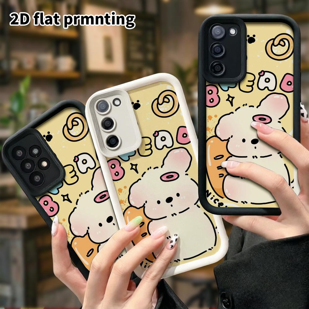 Чехол для телефона: Плоский 2D защитный чехол для Samsung Galaxy A34 A35 M05 M06 S20 S22 S21 FE Plus 5G, маленькая собачка-булочка, идеальный рождественский и хэллоуинский g