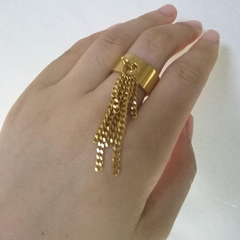 Cute Cuban Chain Strip Charm Rings for Women Anillos Friendship Jewelry Personality Custom Punk Knuckle Midi Rings Wedding Party