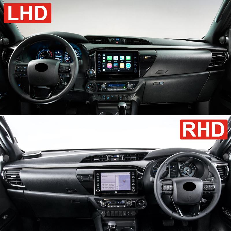 Автомобильные аксессуары для Toyota Hilux 2015 2016 2017 2018 2019 2020 2021 2022 2023 Защитная накладка на приборную панель, антибликовое покрытие, коврики с защитой от ультрафиолета