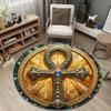 Multiple sizes Egyptian symbol ornate artwork Print Round Carpet Living Room Bedroom Table Chair Sofa Decorative Carpet