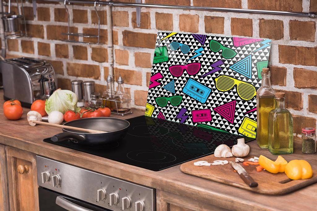Glass stove top protector 70x52 Pop Art