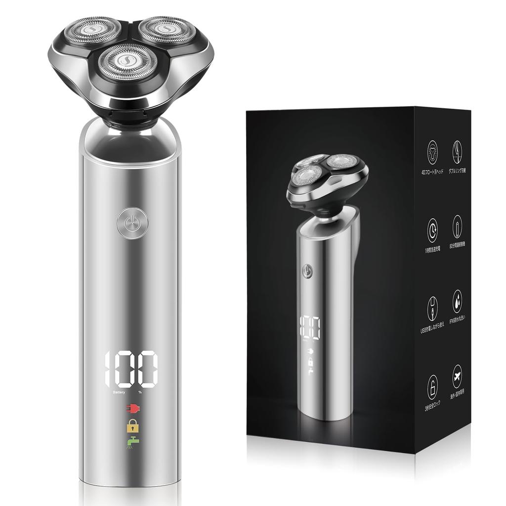 Electric Electric Rotating For Both Wet and Dry IPX6 Suitable for Bath USB Log Function Suitable for Overseas Men's Shaver, Men's Shaver, Shaver,