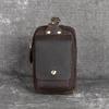 Crazy Horse Skin Men's Waist Bag Made of Genuine Leather Retro Casual Mobile Phone Headband Layer Cowhide Trouser Waist Hanging Bag