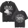 Стирка Винтаж My Chemical Romance The Black Parade Альбом Графическая Футболка Мужская Женская Панк Эмо Рок Оверсайз Футболки Уличная Одежда