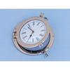 Antique Nautical Porthole Chrome Ship Porthole Clock 12"