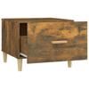 Coffee Table Smoked Oak 50x50x40 cm Wood Based Material