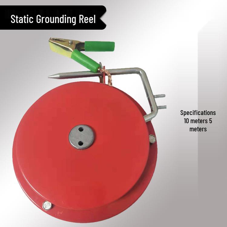 Anti-Static Oil Tanker Grounding Cable Reel, 5m Auto Steel Wire Wind