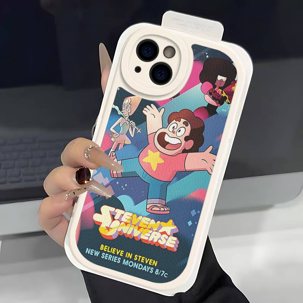 S-Steven Cartoon Funny U-Universe Phone Case Hard Leather For iPhone 16 15 14 13 12 Mini 11 14 Pro Max Xs X Xr 7 8 Plus