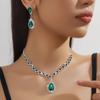 Ближневосточные украшения Ожерелье Серьги Браслет Набор из трех предметов Полный бриллиантов Свадебный набор украшений Аксессуары для платья Женщины