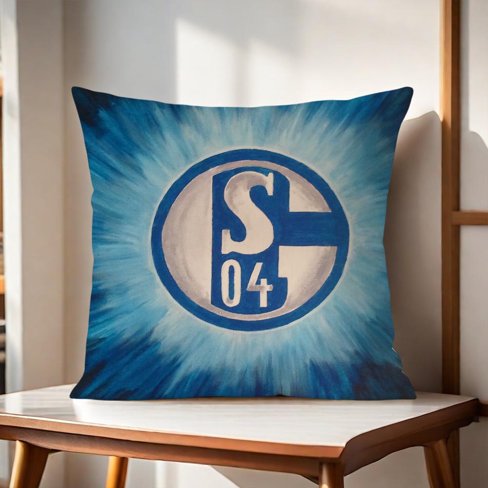 Football  S-Schalke 04 History cushion cover Pillow Sofa Printing Decoration Room Home Office Coffee Shop Car Nordic Simplicity