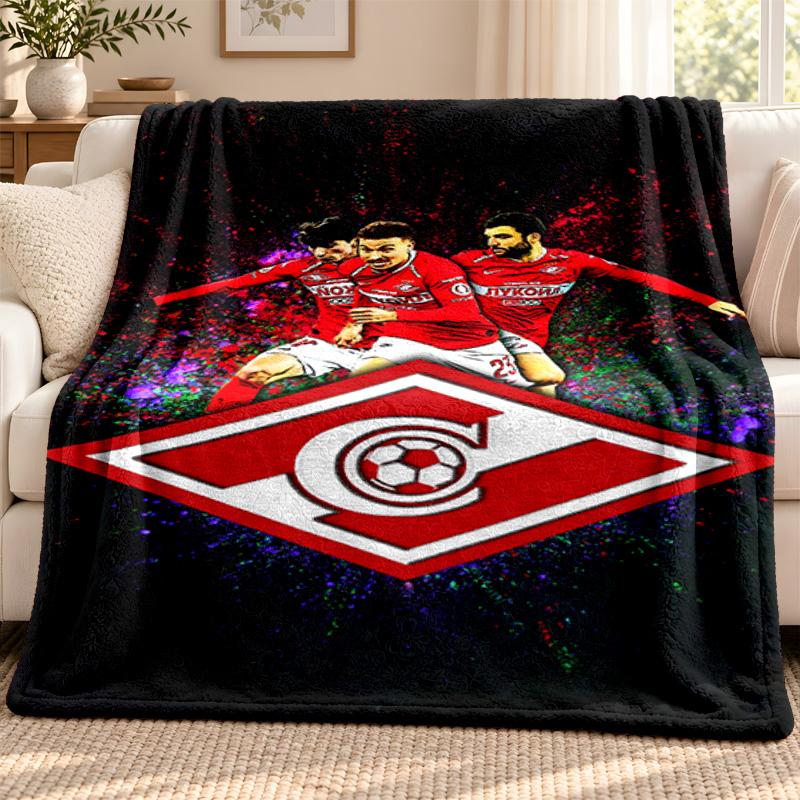 FC Spartak Moscow blanket Flannel Blanket Soft Cozy Plush Throw for Sofa Bed Lightweight Home Decoration Outdoor camping