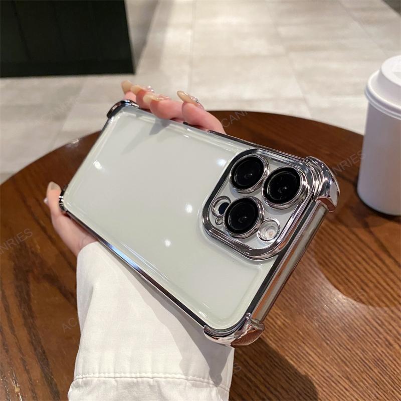 For Samsung Galaxy A23 4G 5G A33 A53 A73 A13 Plating Silicone Soft Case A 23 33 53 73 13 Four Corners Anti-shock Protect Cover