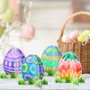 6 шт. пасхальных украшений для яиц, бумажные цветные яйца, настольный декор, стоящее яйцо, центральное украшение для пасхального ужина, вечеринки, весенних мероприятий, принадлежности