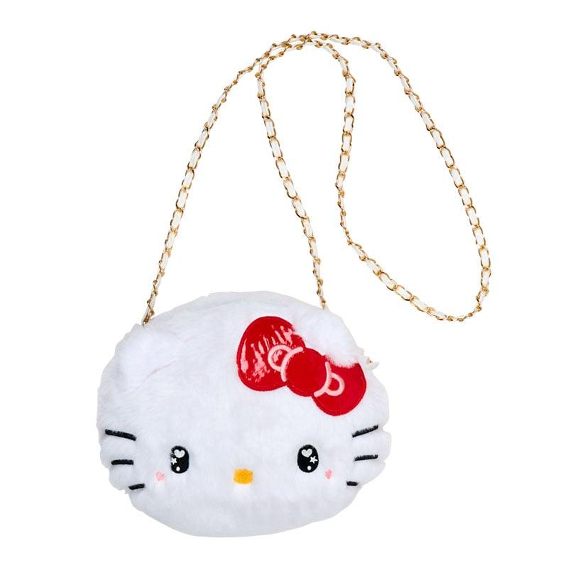Меховая сумка в форме лица Hello Kitty от Sanrio ( белый ) Новые персонажи Sanrio из Японии