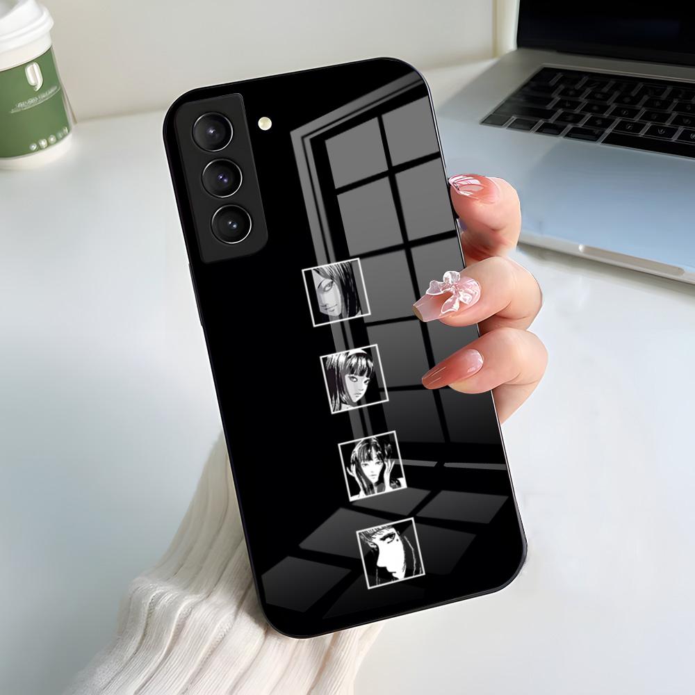 Чехол для телефона I-Ito J-Junji T-Tomie для Samsung A56 A36 A26 A16 A15 A25 A35 A55 A14 A34 A24 A54 Стеклянный чехол