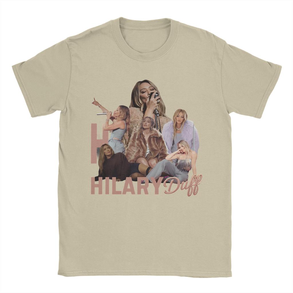 Hilary Duff New Arrival T Shirts for Unisex Women Cotton Tee Shirt Clothes