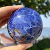 1 Pc Hand Carved Polished Blue Sodalite Ball Sphere Home Decoration Rock Collections Crystal Grid And Gift