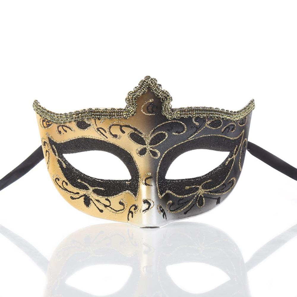 Plastic Glitter Mask Half Face Mask Venice Mask Personality Halloween Masks  Props Mask