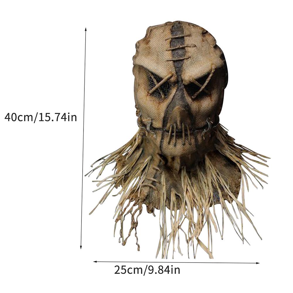 Хэллоуин Латексная Маска Ужас Страшный Пугало Косплей Костюм Реквизит Взрослые Праздник C Стиль