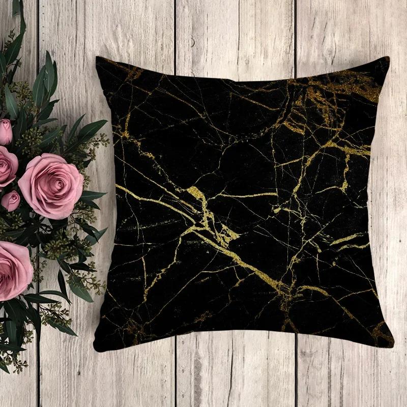 Подушка в стиле аниме с черным золотым принтом Декоративные наволочки Наволочка для дивана Подушки Чехол для подушки x Декоративные подушки