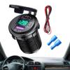 Автомобильное зарядное устройство для телефона, блок быстрой зарядки QC3.0 Type-C PD, двухпортовый адаптер с цифровым дисплеем, вольтметр, автомобильное зарядное устройство для телефона