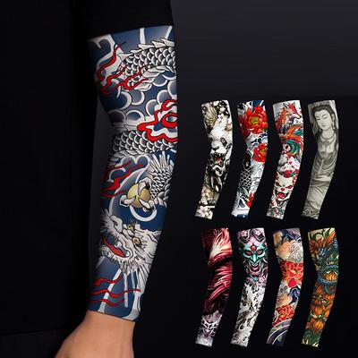 1 шт. Нарукавники Цветочные Охлаждающие Рукава для Рук Рукав для Татуировок Защита от УФ-лучей Велосипедные Перчатки Унисекс Солнцезащитный Рукав Солнцезащитные Нарукавники