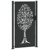 Garden Gate Black 110 x 180 cm Powder Coated Steel